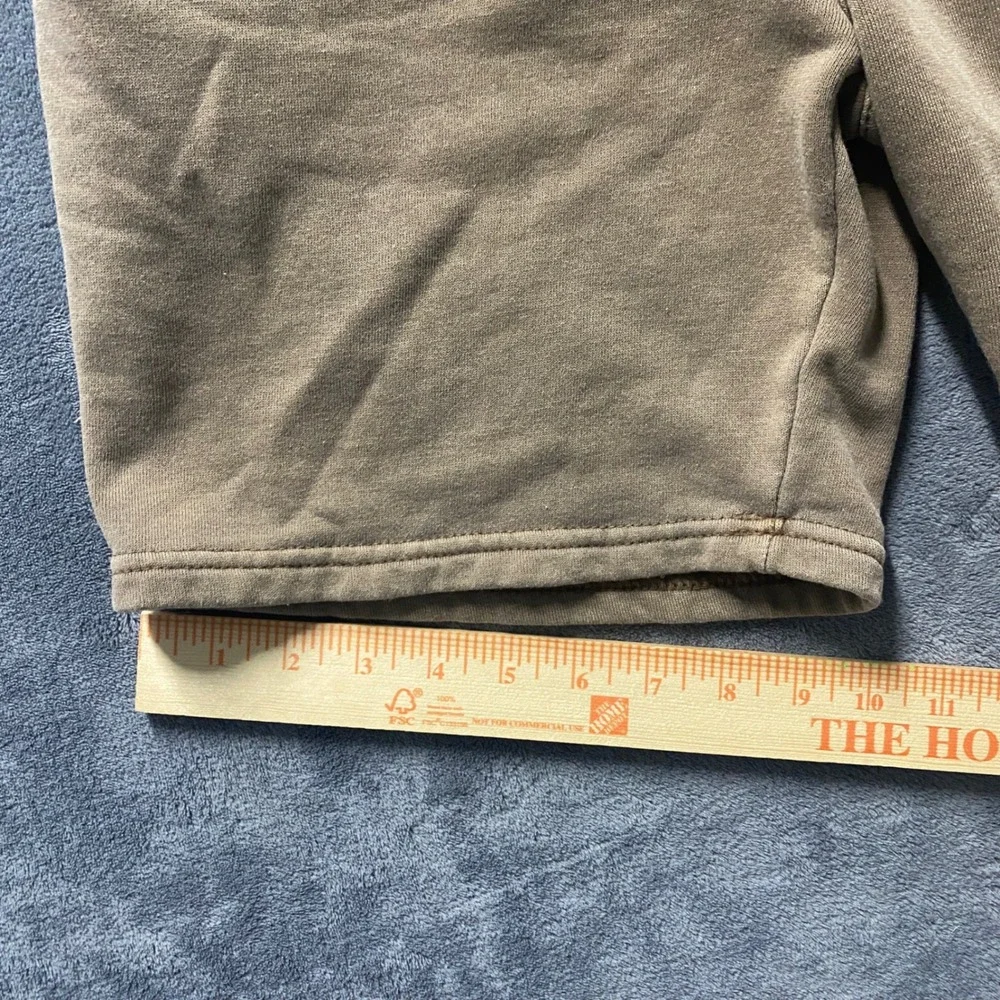 PacSun Mens Fleece Sweat Shorts Medium Tan Brown Drawstring Elastic Waist Casual
